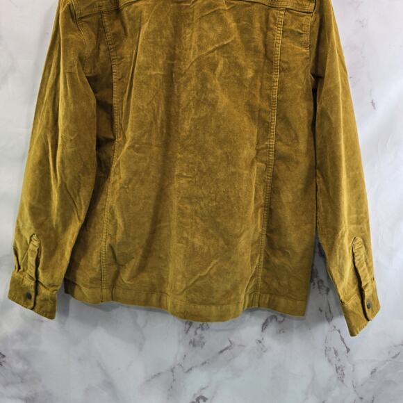 Chubbies Jacket Mens Medium Brown Corduroy Shirt Jacket Dont Even Chai Collared - Picture 9 of 12